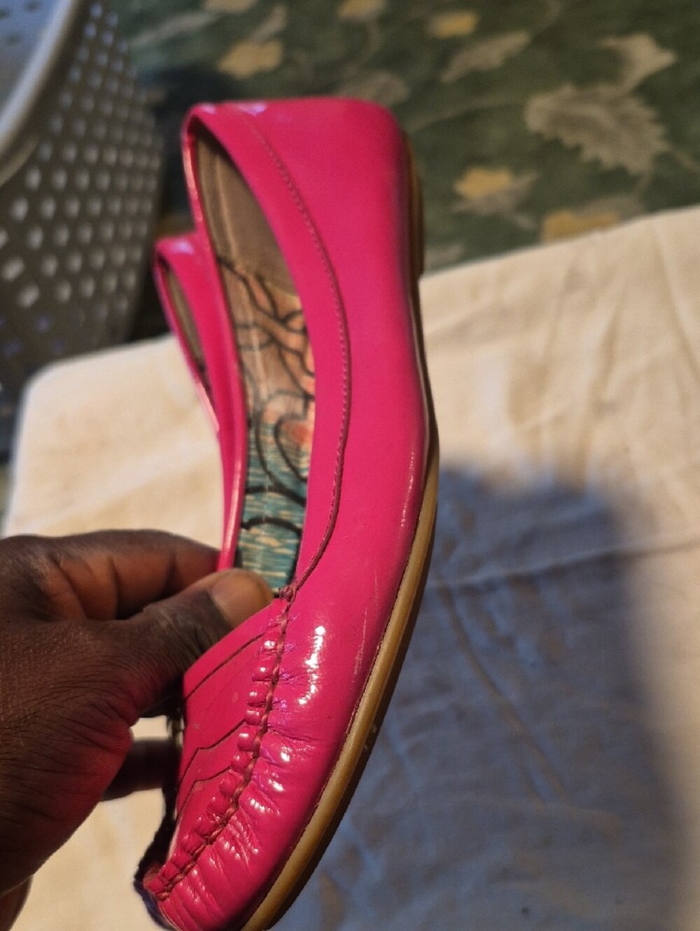 COACH Pink Patent Leather Penny Loafers - Picture 2 of 11